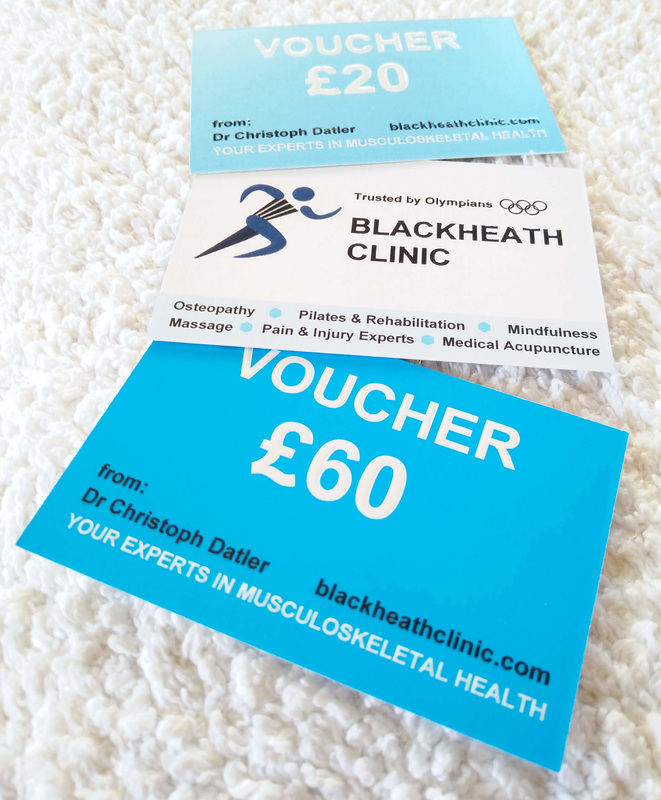 Vouchers and Giftcards for the London Osteopath in Blackheath, Lewisham and Greenwich are available at Blackheath Sports Clinic